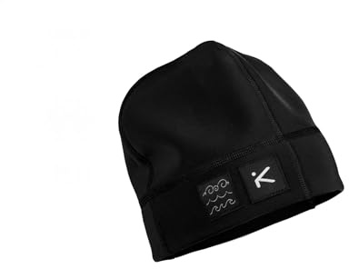 Hiko Beanie Neoprenmütze Kopfbedeckung Wassersport Mütze Kajak Kanu, Farbe:schwarz, Größe:S/M