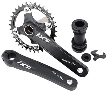 ENGWE MTB Mountainbike-Kurbelgarnitur, hohl, integrierte Kurbelachse, modifizierte Einzelscheiben-Kurbel (32T)