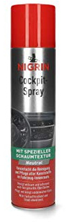 NIGRIN Cockpitspray Neutral 400ml, reinigt und pflegt Kunststoffe, ist staubabweisend, seidenmatt, antistatisch, Pflegeschaum