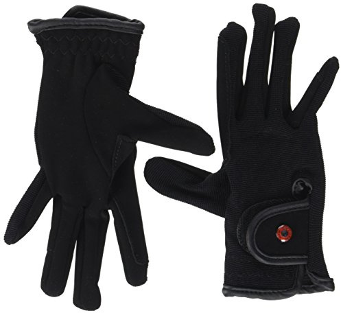 HKM Erwachsene Reithandschuhe -Professional Nubuk Lederimitat-9191 schwarz/schwarz8 Hose, 9191, 8 6887
