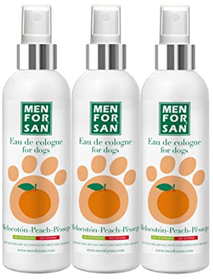 MENFORSAN Eau de Cologne Pfirsich für Hunde 125ml | Packung mit 3 Einheiten