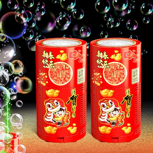 Feuerwerks Seifenblasenmaschine, Helium gasflasche, Birthday Tischfeuerwerk | 2PCS,20 Löcher seifenblasen hochzeit, Indoor Luftblasen Wunderkerzen, Weihnachten, Chinesisches Neujahrsfest, geburtstagsdeko