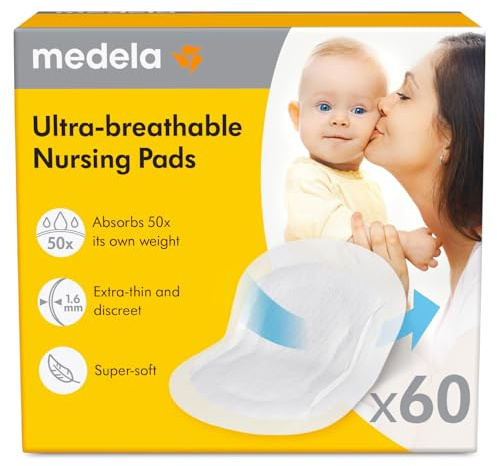 Medela Ultra-atmungsaktive Stilleinlagen – Hochgradig saugfähig – Diskretes Design für hohen – 60er Pack