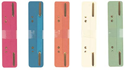 Herlitz 8767600 Heftstreifen Karton 3,4 x 15 cm, 10 Stück, farbig sortiert