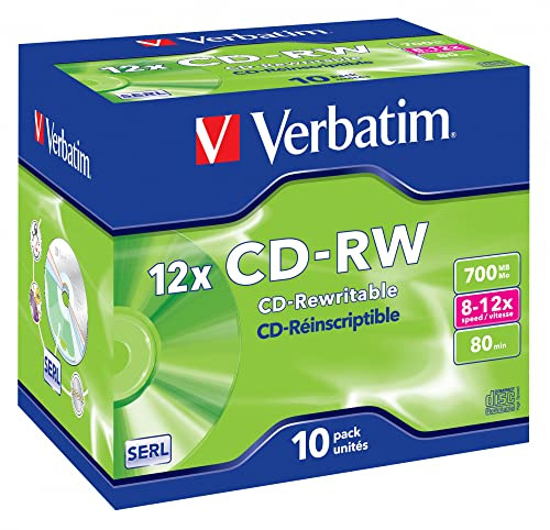Verbatim CD-Rohlinge 700MB/80min im JewelCase VE=10 Stück