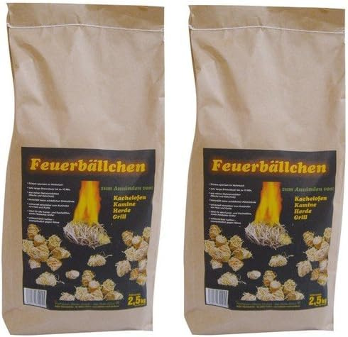 Feuerbällchen RaiffeisenWaren Kaminanzünder, Feueranzünder, (Anzünder ökologisch, aus Naturprodukten - Wachs, Naturholz; Nässe unempfindlich; Brenndauer ca. 10 min) 5 kg