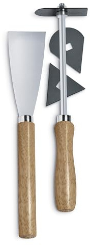 Steinel 10317 Farbschaber Set 5-teilig, 3 Universalklingen, Farbspachtel und Klingenhalter, zum Farbe entfernen und Restaurieren
