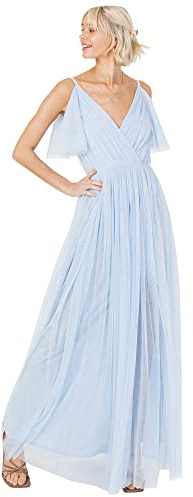 Ladies Women Long Length Dress Maxi Short Sleeve