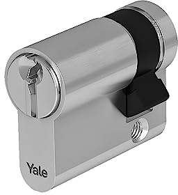 Yale YC052KD301003N1 Euro-Sicherheits-Zylinder, vernickelt, 30/10 mm, 3 Schlüssel