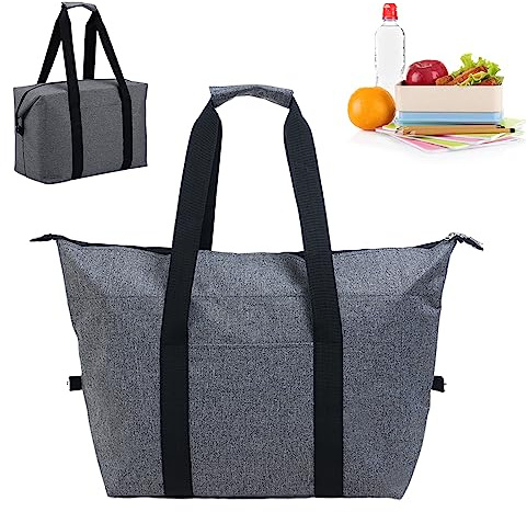Fhioevt Kühltasche, faltbar, 20 l, Kühltasche, weich, isoliert, Picknicktasche, tragbar, Kühltasche, Lunchtasche, große Kapazität, für Mittagessen, Arbeit, Schule, Strand