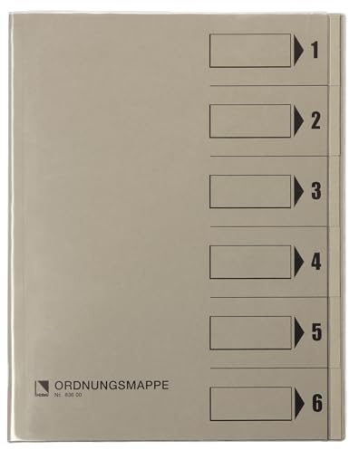 Bene 83600GR Ordnungsmappe mit Schutzumschlag, grau