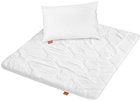 sleepling Kinderbettdecke 100x135 cm und Kissen 40x60 cm, Sommerdecke | Kinderbetten Set, leichte Sommerbettdecke 100 x 135 cm + Kopfkissen 40 x 60 cm für Kinder, Kinderdecke, Made in EU, OEKO-TEX