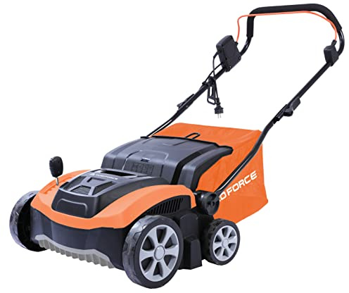 Yard Force Elektro-Vertikutierer EA U36A, 3-in-1 Kombigerät - 1500W, Arbeitsbreite: 36 cm, Fangsack: 45l, inkl. Vertikutierwalze & Lüfterwalze