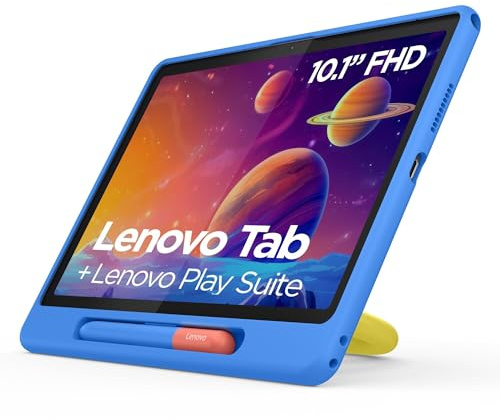 Lenovo Tab Tablet, 10.1 TFT LCD Display, MediaTek G85, 4GB RAM, 64GB eMMC Speicher, Android, Luna Grey, inkl. Play Schutzhülle und Passiver Stift