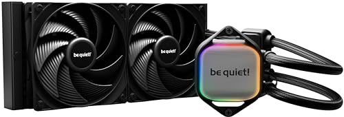 be quiet! Pure Loop 2 240mm All-in-One Wasserkühlung für übertaktete AMD/Intel Systeme, 2x Pure Wings 3 PWM high-speed Lüfter, hoher statischer Druck, doppelt entkoppelte PWM-Pumpe mit ARGB, BW017