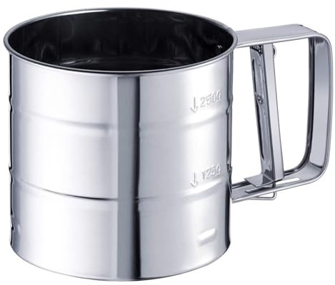Westmark Puderzuckerstreuer - Feines Mehlsieb mit Einhand-Bedienung aus 100% rostfreiem Edelstahl - 250g Volumen - spülmaschinenfest (silber)