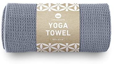 Lotuscrafts Yoga Handtuch Wet Grip - rutschfest & Schnelltrocknend - Antirutsch Yogatuch mit hoher Bodenhaftung - Yogahandtuch ideal für Hot Yoga [183 x 61 cm]