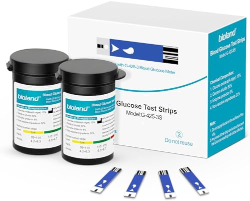 50 Teststreifen für Bioland G-425-3 Blutzuckermessgerät