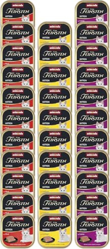 animonda Vom Feinsten Kitten Vielfalt für Katzenkinder (32 x 100g), Kitten Nassfutter für junge Katzen, Katzenfutter ohne Getreide und Zucker, mit 100 % frischen, fleischlichen Zutaten