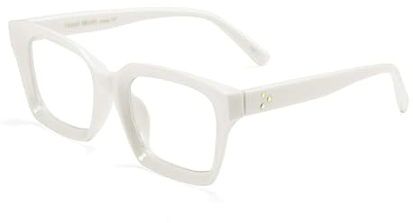 FEISEDY Klassische Brille Rechteckig Klare Linsen Dicker Brillenfassung für Damen Herren B2461