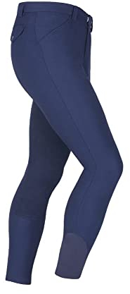 Start Herren Reithose mit Vollbesatz – Elastische Reithose für Männer mit 4 Taschen – Silikon-Grip – Bequeme Passform (DE/NL/SE/PL, Numerisch, 46, Regular, Regular, Dunkelblau)
