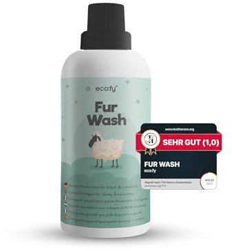 eco:fy Lammfell Waschmittel mit Lanolin - für Schaffelle, Fell, Wolle, Naturfell, Naturfasern reinigen, biologisch abbaubar, ohne Duft (500 ml)