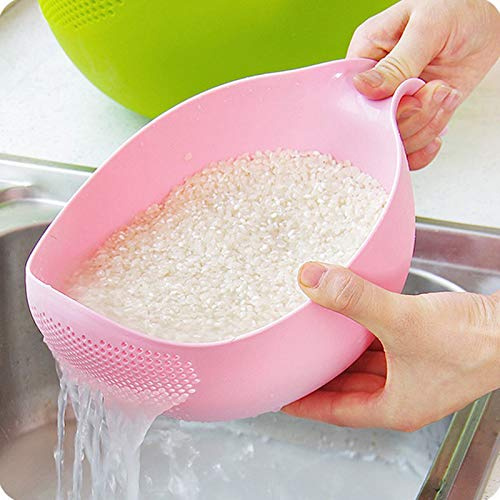 Küchenzubehör Kunststoff-Sieb Sieve Reis Waschfilter Siebkorb Küchenwerkzeuge Food Grade Bohnen Sieve Abtropffläche Reinigung Lila Rosa
