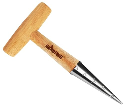Gardtech 1pcs Blumenzwiebel pflanzholz Werkzeuge zwiebelpflanzer mit Kalibrierung samenpflanz-Set Dibber & Gabel Aussaat-Samenspender für die Gartenbepflanzung
