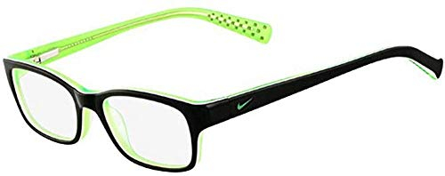 Nike 5513 001 49 Brillengestelle, Schwarz (Black/Green/Crystal)