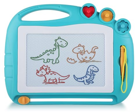 Atliberswo Zaubertafel, Magnetische Maltafel Zaubertafeln - Magnettafel Kinder Mit 3 Briefmarken, Schreibtafel kinder Spielzeug for 3 4 5 Jahre geschenk Jungen und Mädchen
