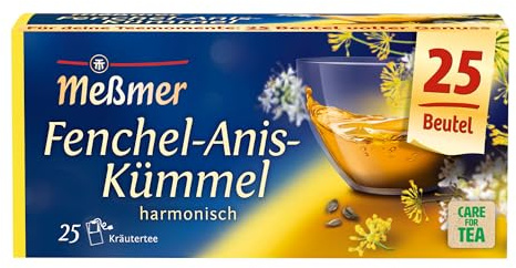 Meßmer Fenchel-Anis-Kümmel | Kräutertee | 25 Teebeutel | harmonisch, würzig-süß