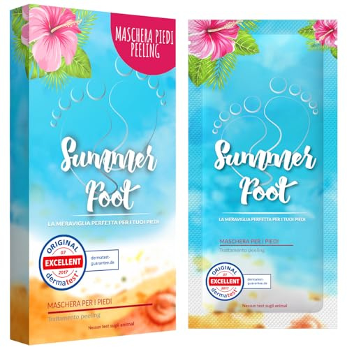 Summer Foot Premium Hornhaut-Entferner - Hornhaut Fußmaske für weiche Füße - Anti Hornhaut-Socken für effektive Fußpflege - dermatologisch getestet - Frauenmaske