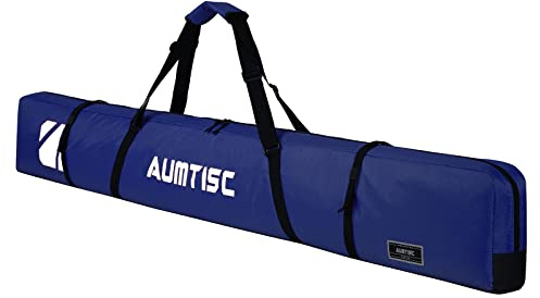 AUMTISC Skitasche Snowboardtasche -Gepolstert Wasserdicht Für 1 Paar Ski (170/185 cm) Transport Von Skiausrüstungstasche