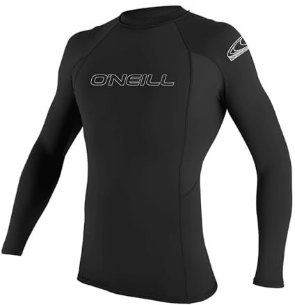 O'Neill Wetsuits Herren Basic Skins L/S Crew Rash Vest, Black, M