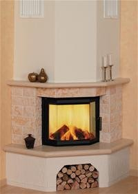 Kaminbausatz Hark Vermont Radiante 800/45 K Marmor Classico-Beige 8 kW