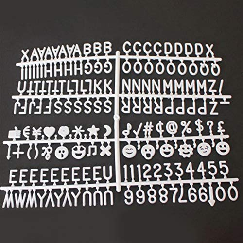 MOVKZACV 3/4 Zoll Buchstaben für Flet Letter Boards, inklusive Buchstaben, Zahlen, Zeichen, Alphabete und Emojis für Letterboard, Word Board, Message Board, Buchstabenschild, veränderbar