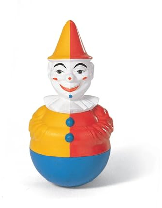 rollytoys Stehaufclown mit Glockensound (ab 3 Jahren, hochwertiger Kunststoff, mit Glockenspiel, Größe: 20,5 x 9,5 x 9,5 cm, Gewicht: 0,27 kg) 22 114 1 221141 Bunt