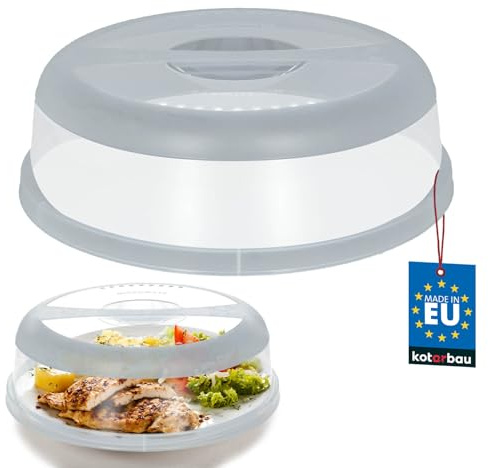 KOTARBAU® Mikrowellen-Abdeckhaube für Teller oder Topf Transparent 24,5 cm Durchmesser
