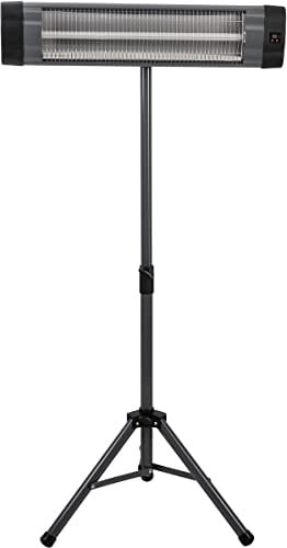 Heidenfeld Infrarot Heizstrahler IH100 | 𝟑 𝐉𝐀𝐇𝐑𝐄 𝐆𝐀𝐑𝐀𝐍𝐓𝐈𝐄 - 2500 Watt - Fernbedienung - Stativ - Schutzhülle - Heizstrahler Terrasse - Infrarotstrahler - Wickeltischstrahler (IH100)