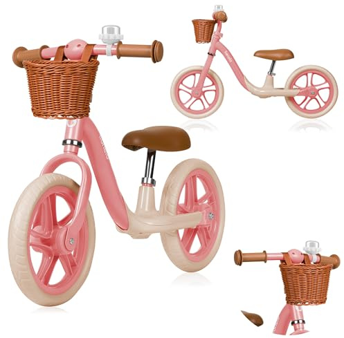 Lionelo Alex Plus Kinderlaufrad bis 30 kg, ab 3 Jahren | Eva-Schaumstoffräder 30,5 cm, Trittbrett Korb Verstellbarer Sitz und Lenker, Rutschfester Griff, Leicht 3,4 kg