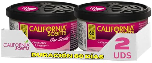 California Car Scents F312 Lufterfrischer für Auto, Taxi, Büro, Zuhause, Duftrichtung Kirsche (Coronado Cherry), 2 Stücke 42 g (2er Pack)