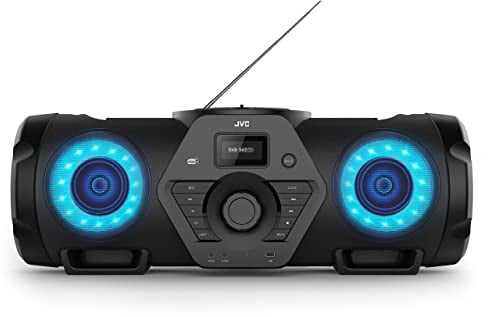 JVC Boomblaster RV-NB300DAB, 2 x 30 Watt, DAB+, UKW, Bluetooth, CD, USB, Line-In, Gitarren- & Mikrofoneingang, Fernbedienung