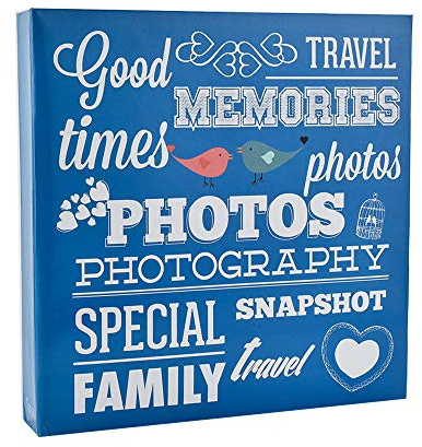 Arpan Ringbuch-Fotoalbum für 500 Fotos à 10 x 15 cm, Blau