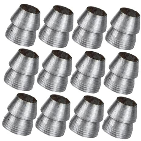 12 Stück Runder Metallkeil aus Eisen Silber, Stabil