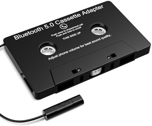 Mersoco Auto-Audio-Bluetooth-Kassette zu AUX-Empfänger, Autoradio-Kassettenadapter, KFZ-Kassettenadapter mit Smartphones, Tablets, MP3-Player
