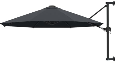 vidaXL Sonnenschirm 300cm Anthrazit Wandschirm Ampelschirm Balkonschirm Schirm