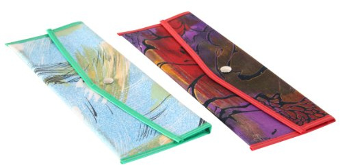 axentia Bestecktasche mehrfarbig [27 x 1 x 10 cm] - Besteckhalter aus Kunststoff - Besteckbeutel für 4 Besteckteile