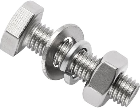 msymsyu 60 Stück Sechskantschrauben M5x20mm Edelstahl Schrauben M5 Maschinenschrauben mit Muttern Unterlegscheiben und Federscheiben für DIY Montage von verschiedenen mechanischen Geräten