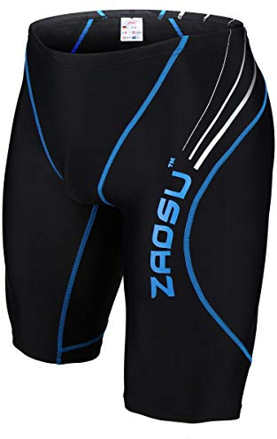 ZAOSU Wettkampf-Schwimmhose Z-Black - FINA Badehose für Jungen und Herren eng anliegend | Training Swimwear Men UV Badebekleidung Männer Boys Swimming Jammer Sport