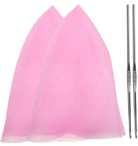PACKOVE 2sätze Haar-strähnchen-kappe Aus Silikon Mit Löchern Für Strähnchenfärben Frosting-kappen Für Dunkles Haar Wiederverwendbar Für Salon Und Heimgebrauch